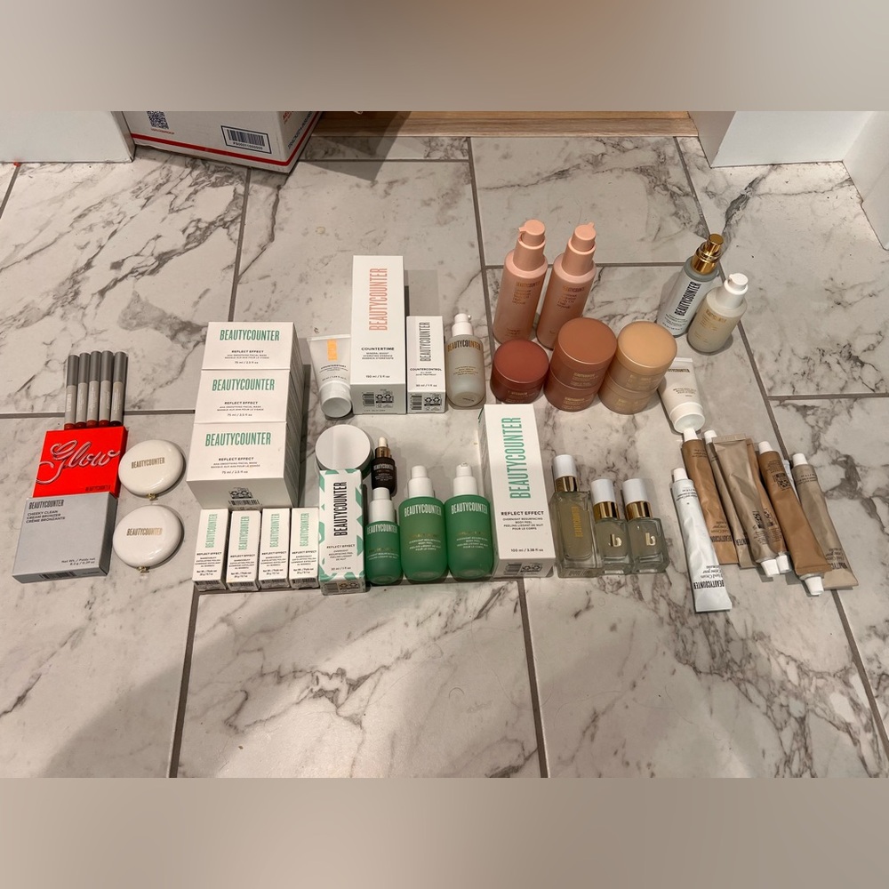 Beautycounter samples, makeup, skin care, and body care bundle